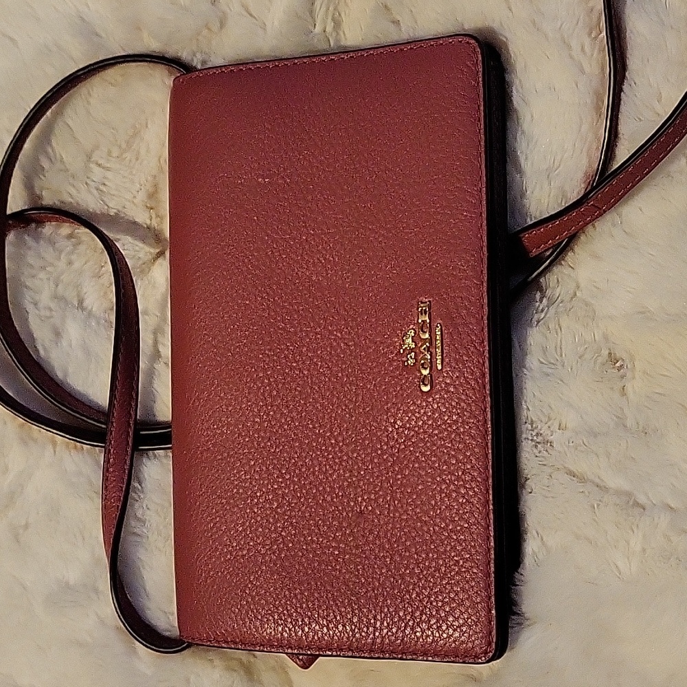 Coach pink leather Crossbody bag